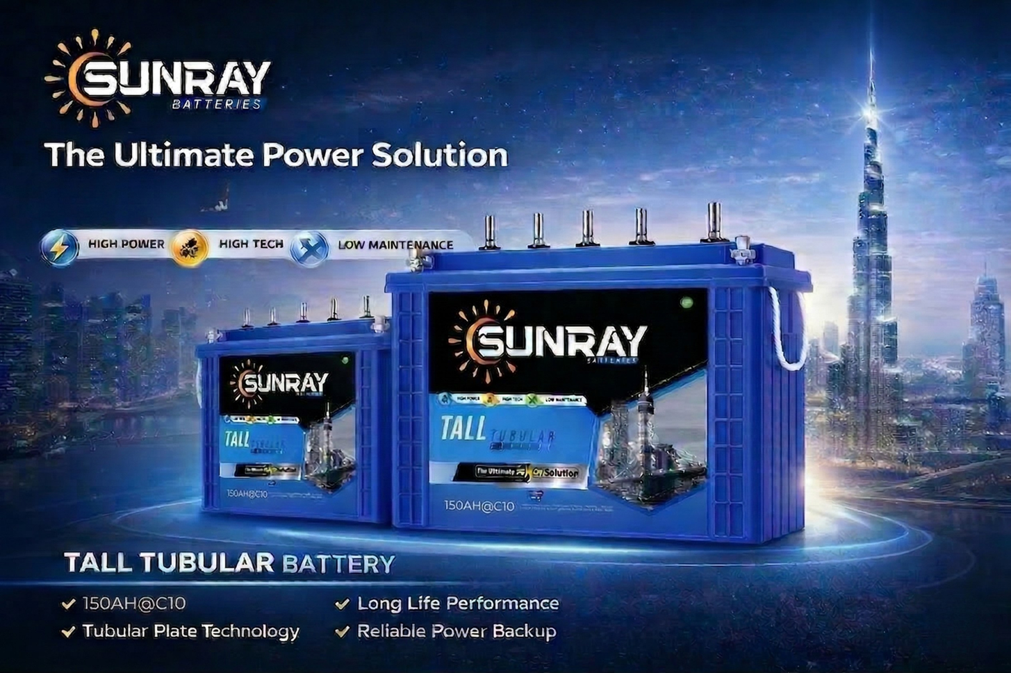 Sunray 150AH Battery